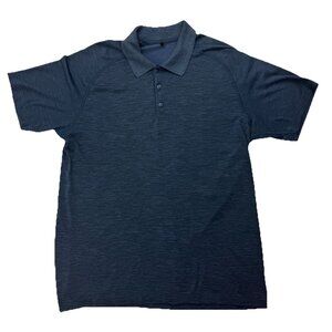 Lululemon Mens Blue XL Short Sleeve Stretchy Polo Shirt